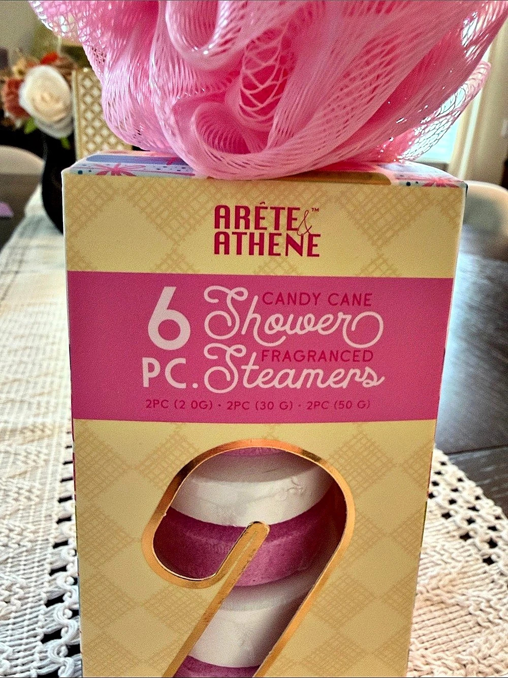 Arete Athene 6 Candy Cane Fragranced Shower Steamers